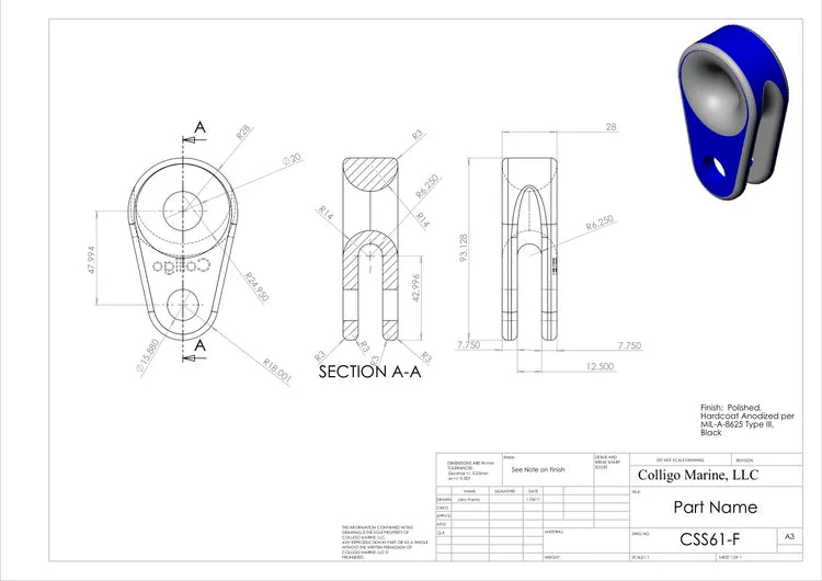 Colligo Fork Chainplate Distributors