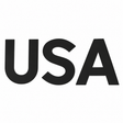 Representative black Euro-style sail letters, shown as USA. Supplied character is specified in the product title.