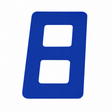 Blue 9-inch digital sail number 8