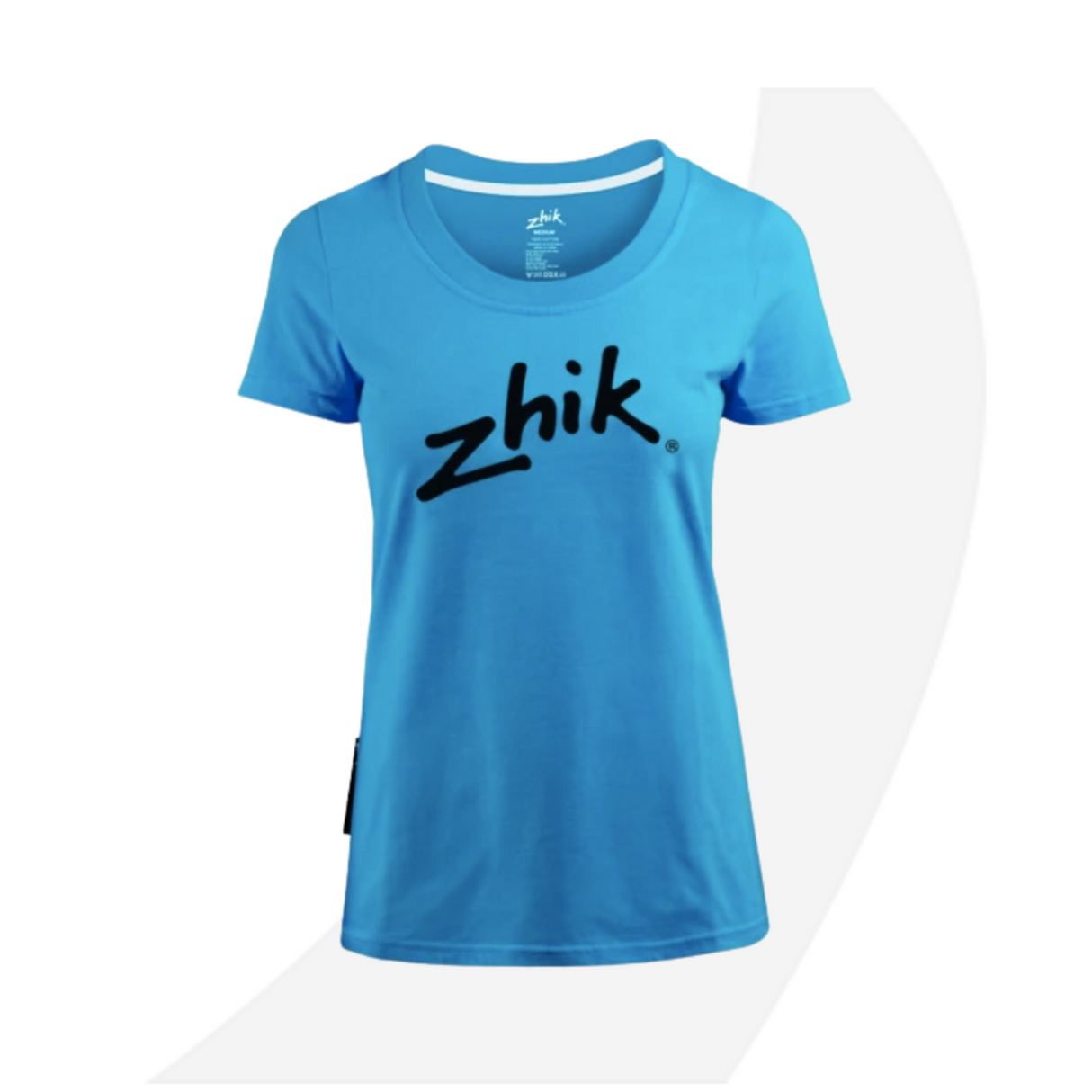 Womens Hydrophobic Cotton Tee Colors. Clearance sizes: White (S, M, L), Cyan (S, M)