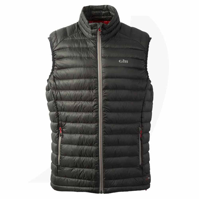 Gill Hydrophobe Down Vest Charcoal Red