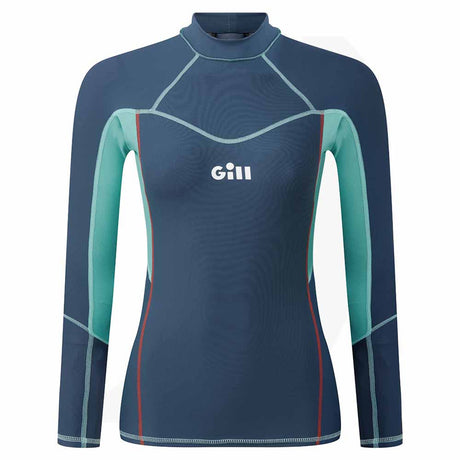Gill Womens Pro Rash Vest Long Sleeve Ocean