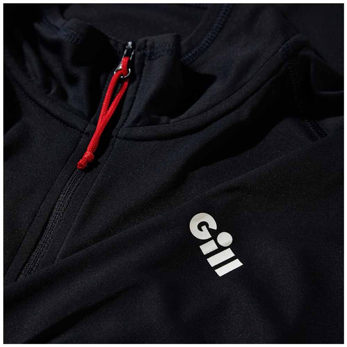 Gill Men's UV Tec Long Sleeve Zip Tee (Black, Grey, Navy, White)