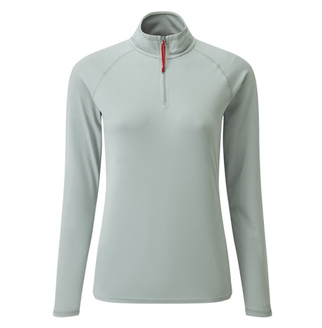 Women's UV Tec Long Sleeve Zip Tee Grey