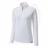 Women's UV Tec Long Sleeve Zip Tee White