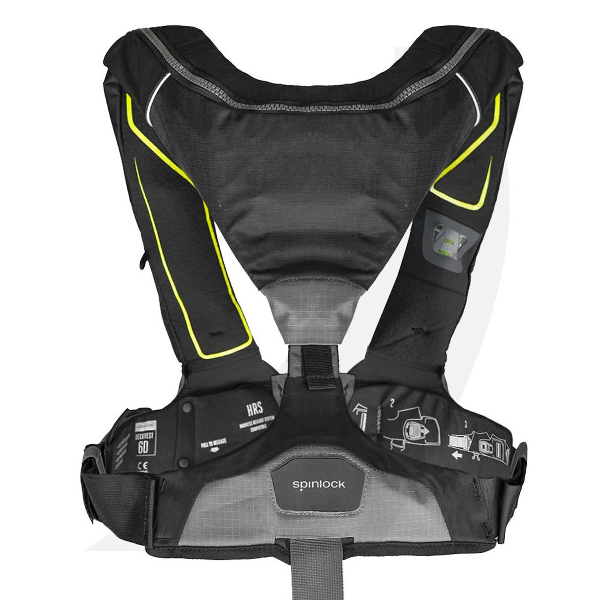 Spinlock Deckvest Lifejacket Harness 6D 170N Black w/HRS