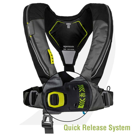 Spinlock Deckvest Lifejacket Harness 6D 170N Black w/HRS