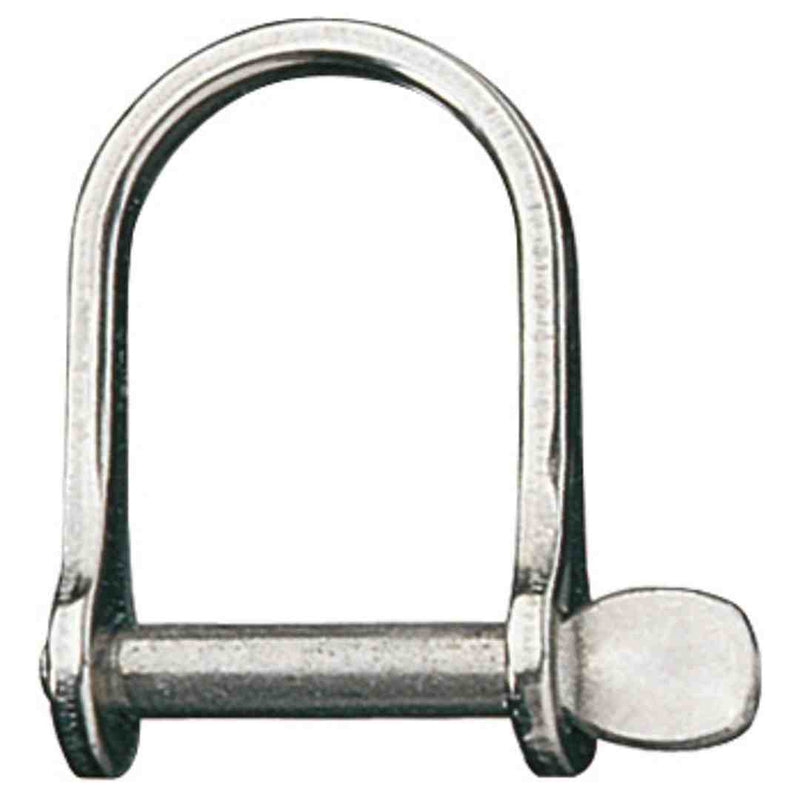 Ronstan Stainless Steel Wide D Shackle 3/16" Pin Coined Head