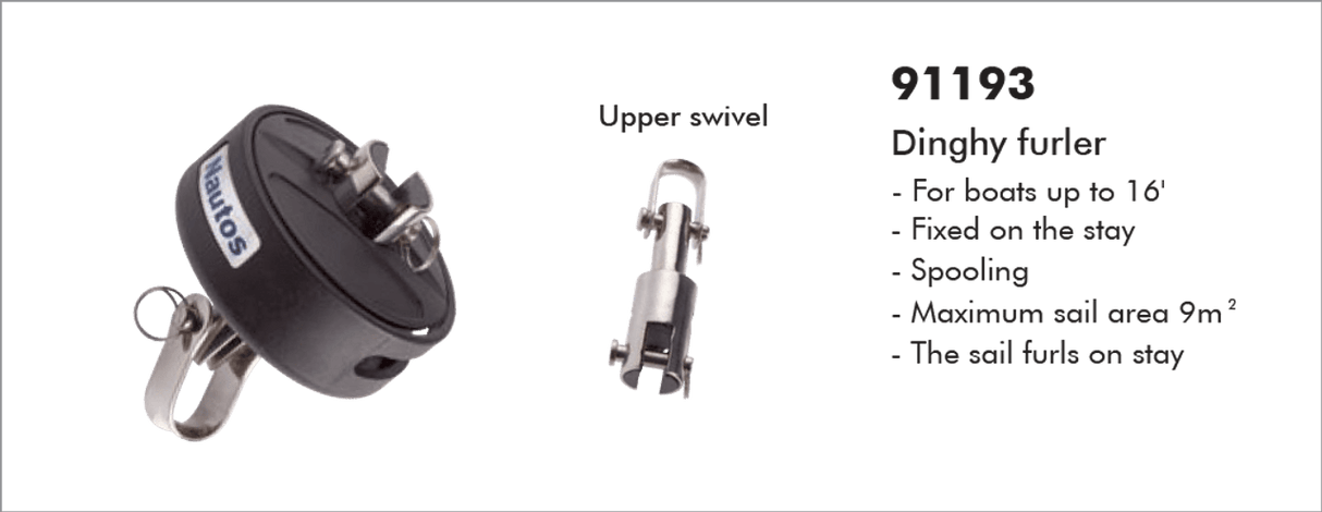 91193 Dinghy Furler with Top Head Swivel- Genoa /Jib Furler