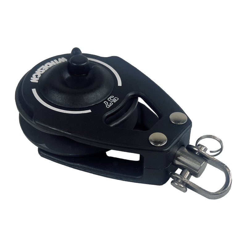Optiparts 57mm Black Ratchet Mainsheet Block