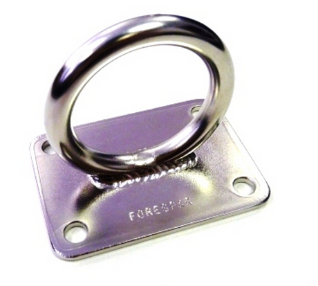 Forespar Pad Eye PE-3SF Flat Based Spinnaker Pole Ring