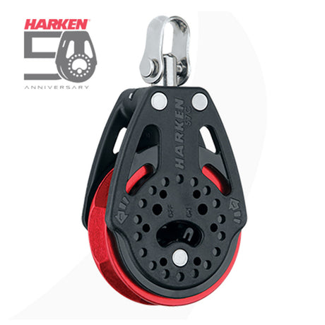 Harken 57mm Carbo Ratchet Block, Red Sheave