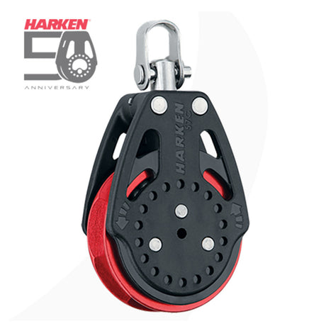 Harken 57mm Carbo Ratchamatic Block, Red Sheave