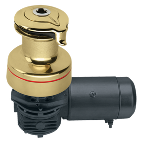 Harken 40 Self Tailing Electric 12V Polished Bronze Horiz W/DF Ctrl Box Winch