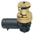 Harken Radial 2 Speed Electric ST Size 40 Polished Bronze Winch Horizontal 24 Volt DF Ctrl Box Left Mount