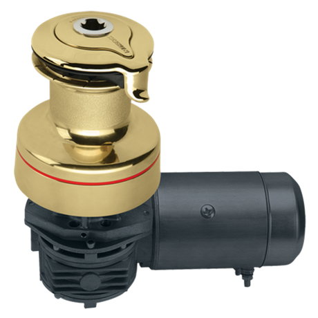 Harken Radial 2 Speed Electric ST Size 40 Polished Bronze Winch Horizontal 24 Volt DF Ctrl Box