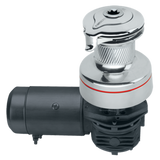 Harken Radial 2 Speed Electric ST Size 40 All Chrome Winch Horizontal 24 Volt DF Ctrl Box Left Mount