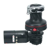 Harken 40 Electric Self-Tailing Rewind Radial Aluminum Winch Reverse Speed, 24V Horizontal Left Mount