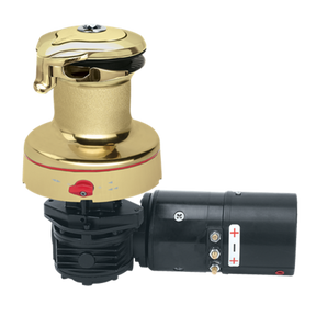 Harken Radial Rewind Electric Size 40 Polished Bronze Winch Horizontal 24 Volt DF Control Box