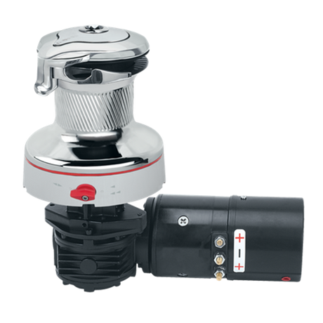Harken Radial Rewind Electric Size 40 All Chrome Winch Horizontal 12 Volt DF Control Box