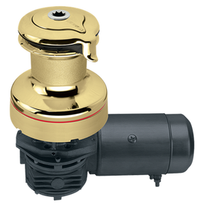 Harken Radial 2 Speed Electric ST Size 46 Polished Bronze Winch Horizontal 24 Volt DF Ctrl Box