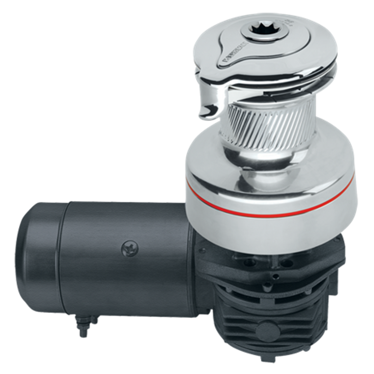 Harken Radial 2 Speed Electric ST Size 46 All Chrome Winch Horizontal 12 Volt DF Ctrl Box Left Mount