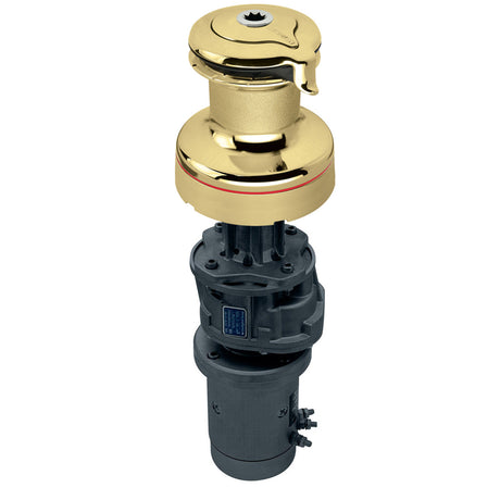 Harken Radial 2 Speed Electric ST Size 50 Polished Bronze Winch Vertical 12 Volt DF Ctrl Box