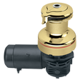 Harken Radial 2 Speed Electric ST Size 50 Polished Bronze Winch Horizontal 24 Volt DF Ctrl Box Left Mount