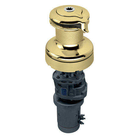 Harken Radial 2 Speed Electric ST Size 60 Polished Bronze Winch Vertical 12 Volt DF Ctrl Box