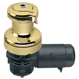 Harken Radial 2 Speed Electric ST Size 60 Polished Bronze Winch Horizontal 24 Volt DF Ctrl Box