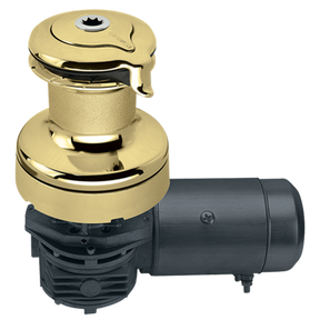 Harken Radial 2 Speed Electric ST Size 60 Polished Bronze Winch Horizontal 24 Volt DF Ctrl Box