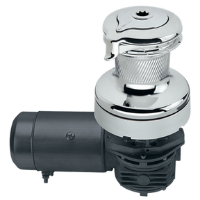 Harken Radial 2 Speed Electric ST Size 60 All Chrome Winch Horizontal 12 Volt DF Ctrl Box Left Mount
