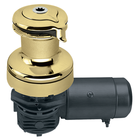 Harken Radial 3 Speed Electric ST Size 60 Polished Bronze Winch Horizontal 24 Volt DF Ctrl Box