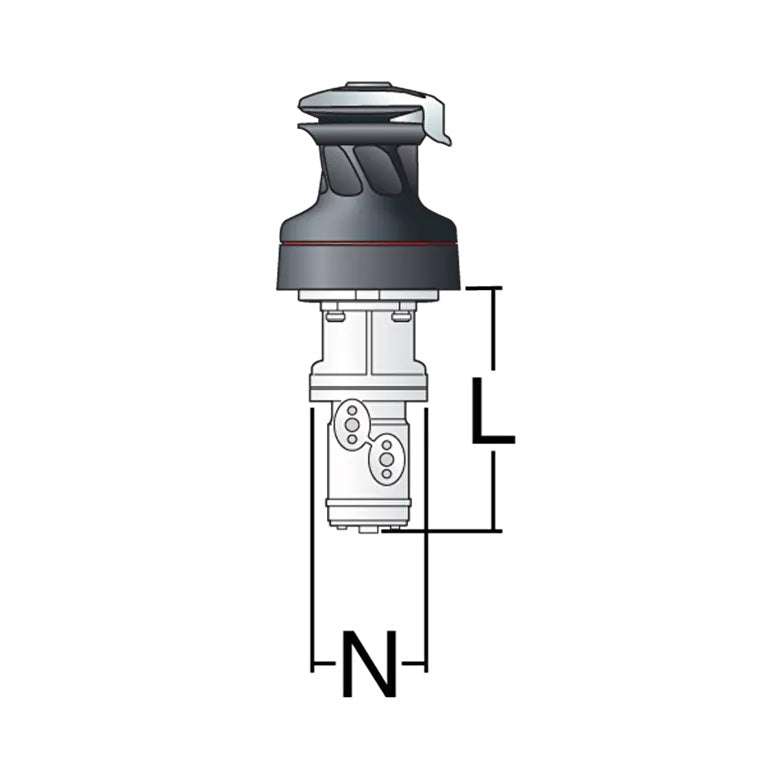 Harken 60 Electric Self-Tailing Radial Chrome Winch - 3 Speed 12V Vertical