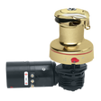 Harken Radial Rewind Electric Size 60 Polished Bronze Winch Horizontal 12 Volt DF Control Box Left Mount