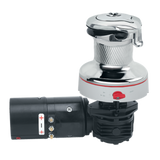 Harken Radial Rewind Electric Size 60 All Chrome Winch Horizontal 24 Volt DF Control Box Left Mount