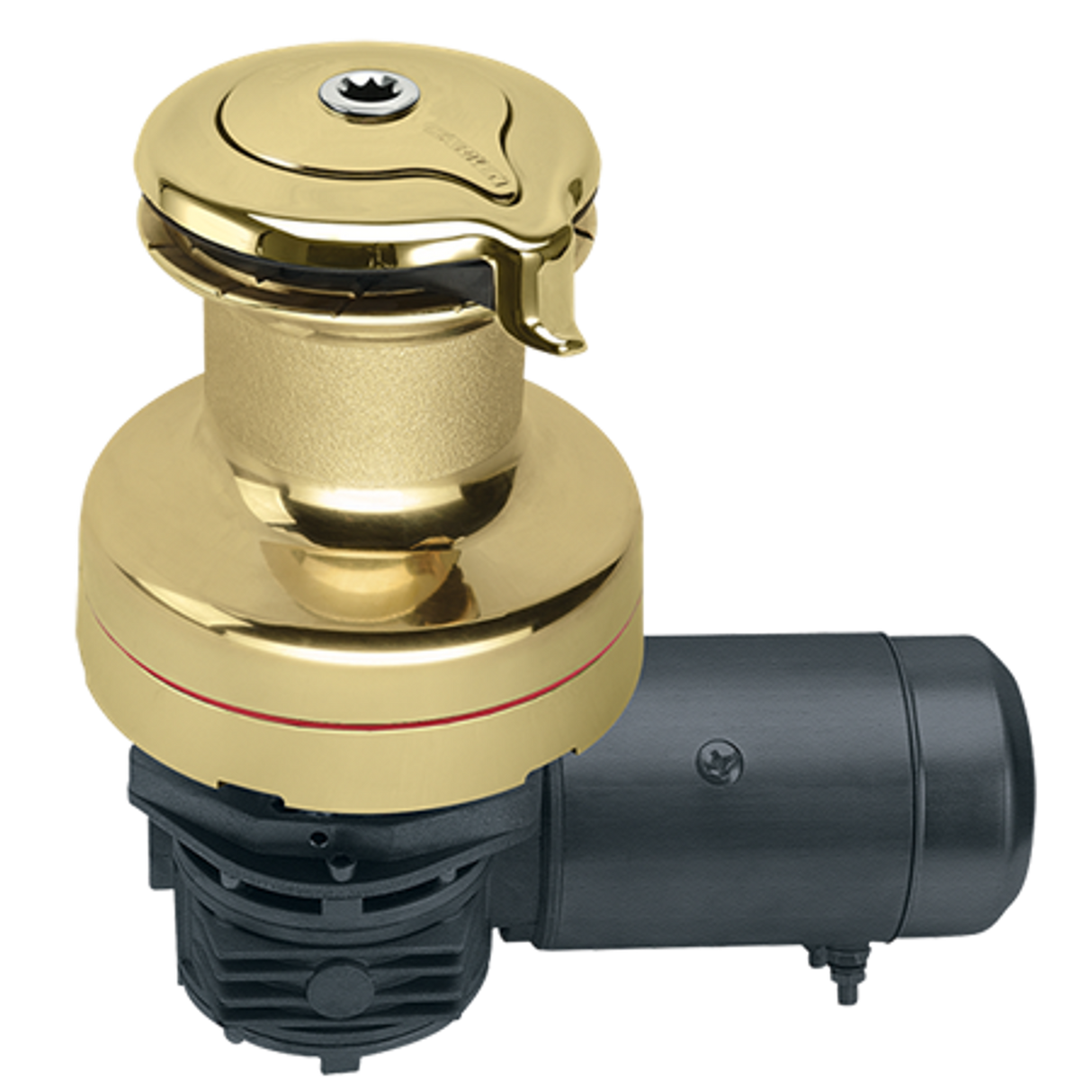 Harken Radial 2 Speed Electric ST Size 70 Polished Bronze Horizontal 12 Volt DF Ctrl Box