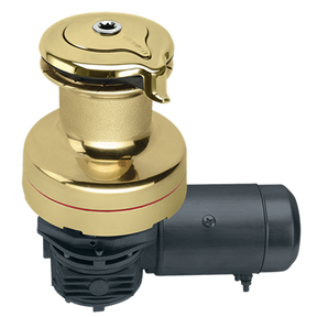 Harken Radial 2 Speed Electric ST Size 70 Polished Bronze Winch Horizontal 24 Volt DF Ctrl Box