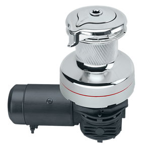 Harken Radial 2 Speed Electric ST Size 70 All Chrome Winch Horizontal 24 Volt DF Ctrl Box Left Mount