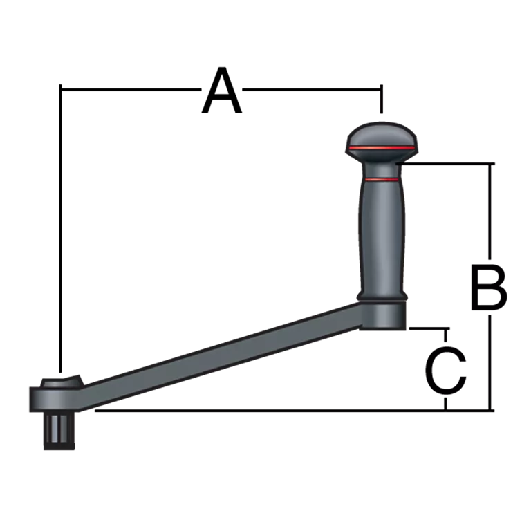 Harken 203mm Aluminum SpeedGrip Lock-In Winch Handle