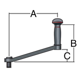 Harken 203mm Aluminum Low-Profile Speed Grip Lock-In Winch Handle