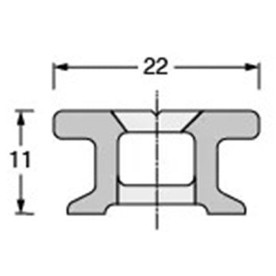 Antal HS22 Track for Slug Mounting AL Black L3000 + FIX