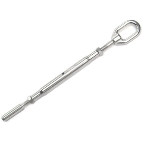 Hayn Marine Eye to Swage Tubular Turnbuckle 1/4" Wire 5/16-24 Thread