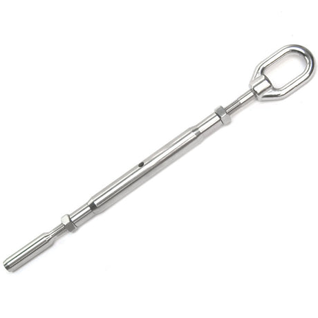 Hayn Marine Eye to Swage Tubular Turnbuckle 1/4" Wire 5/16-24 Thread