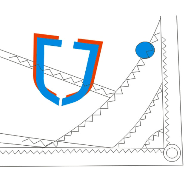J Sail Optimist Blue for Skippers between 35 kgs / 77 lbs and  43 kgs / 95 lbs.