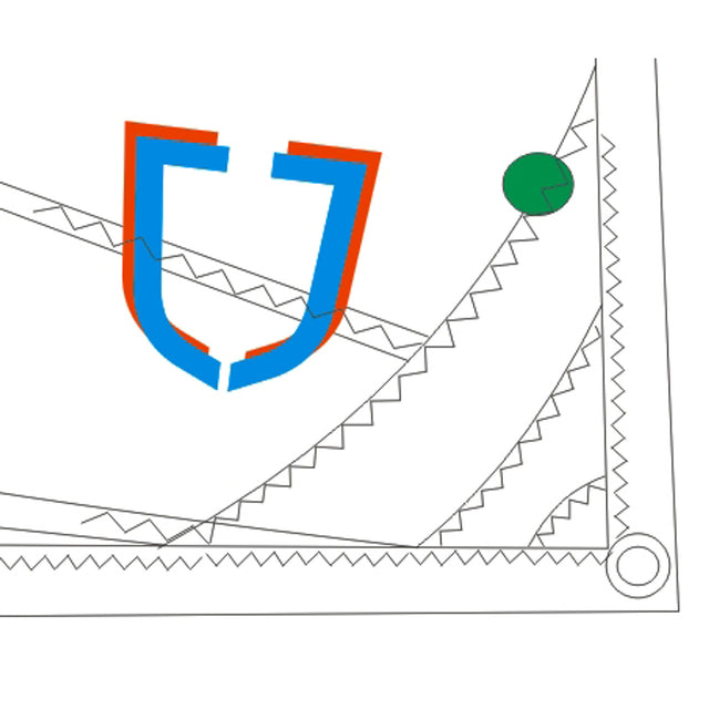 J Sail Optimist Green for Skippers up to 35 kgs / 77 lbs.