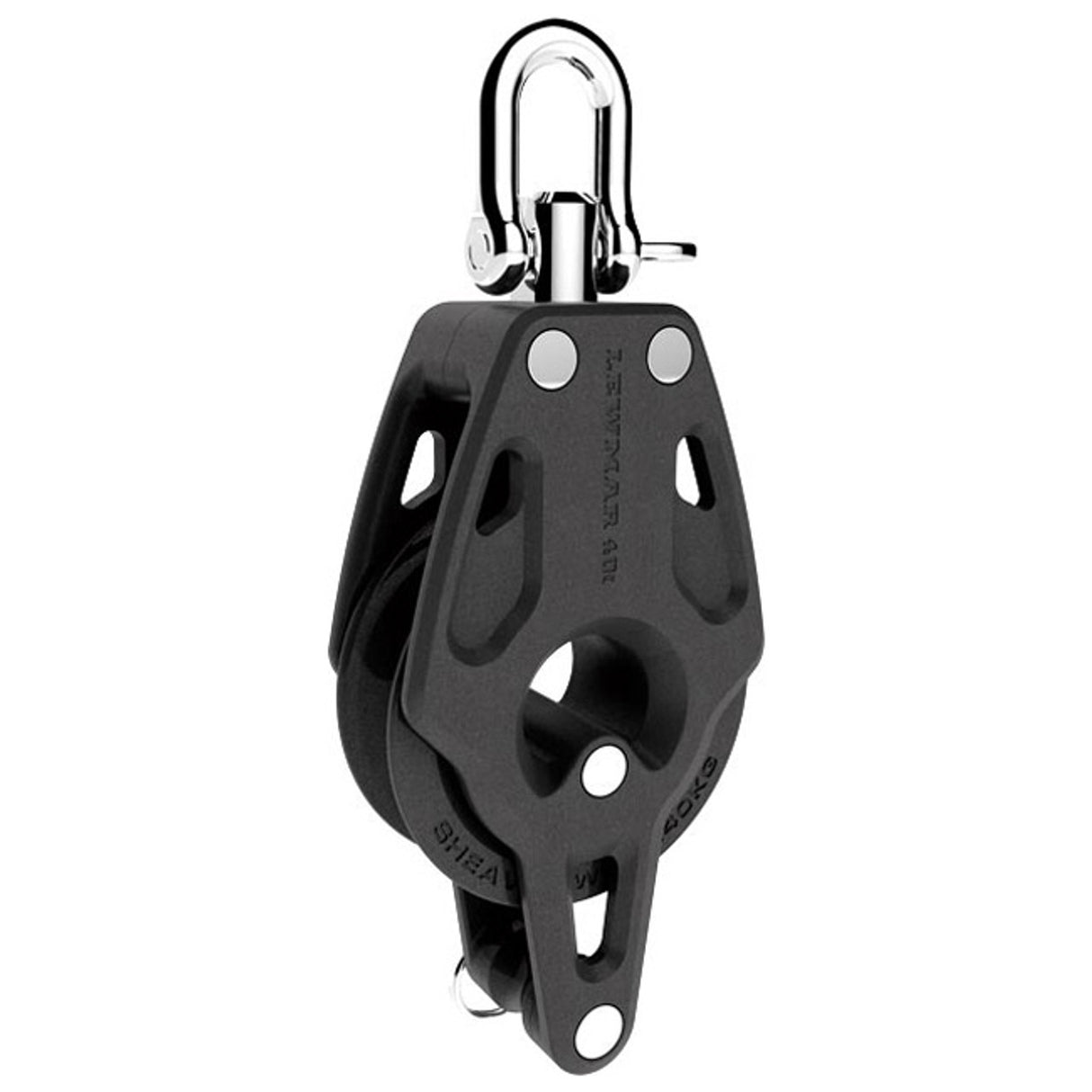 Lewmar 40mm Synchro Block Single Becket Bk