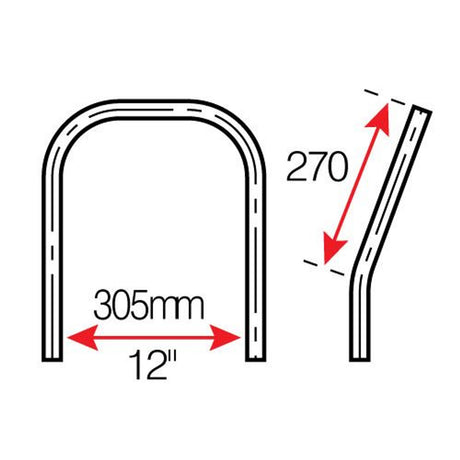 Lewmar Guardrail Kickback For Royale Pedestal