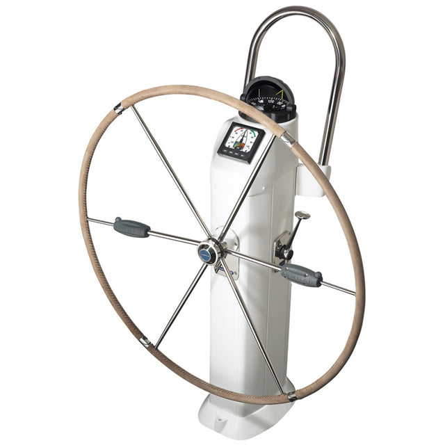 Lewmar 40" Folding Wheel Kit With Hide Cover 1" Dual Hub. Fits Edson Pedestals and other brands.