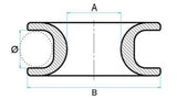 95014- Friction Sheave - 30 Mm Solid Sheave- Web - Tie Sheave - Control Line Eye
